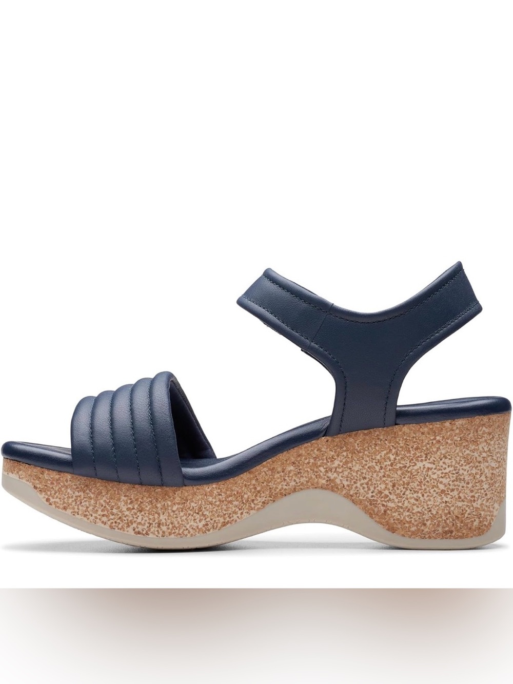 Clarks Navy Wedge Women's Sandal